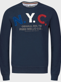 Свитшот Fred Mello модель FM20W09FG_BLUE Фото