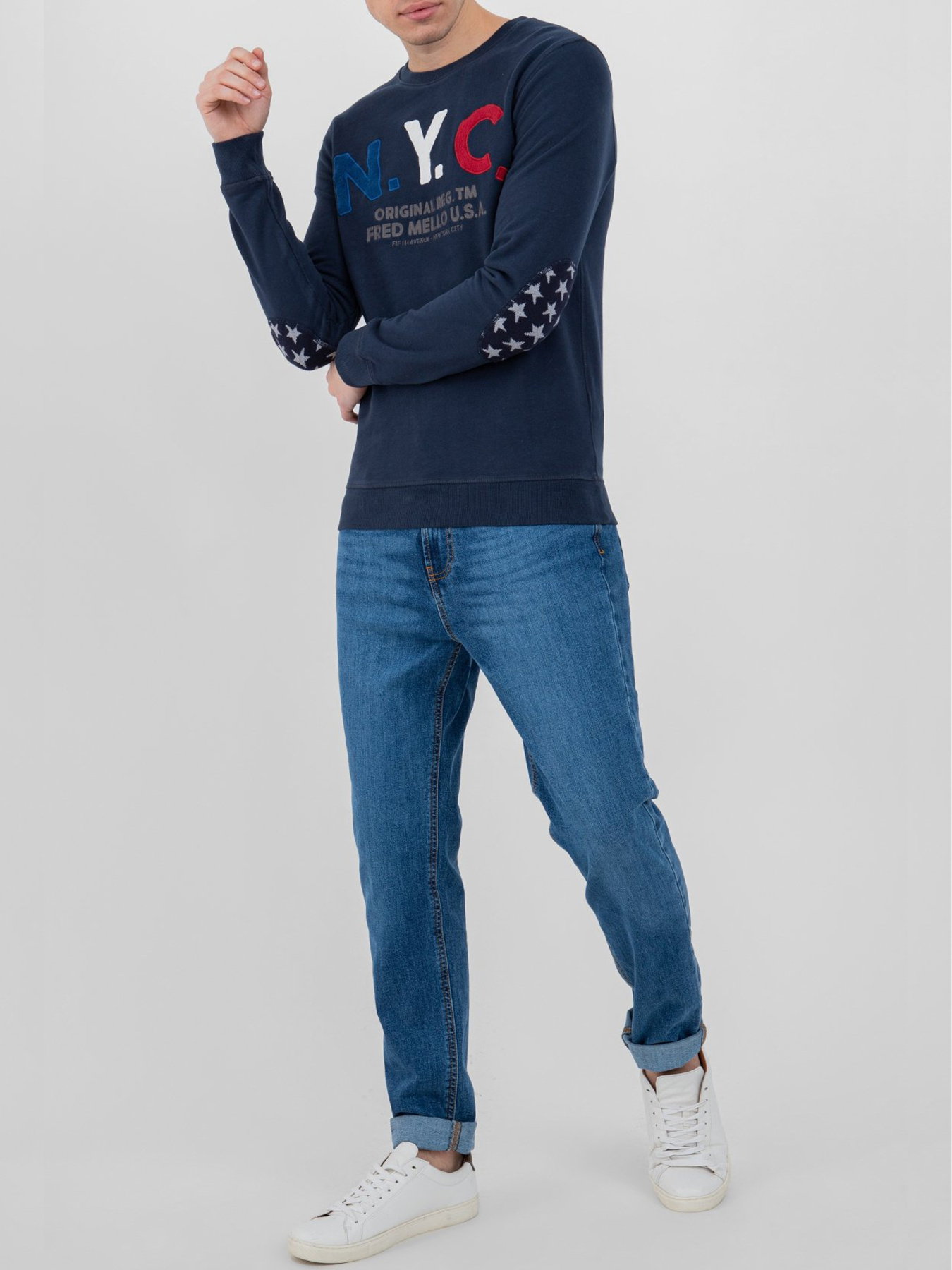 Світшот Fred Mello модель FM20W09FG_BLUE Світшот Fred Mello модель FM20W09FG_BLUE Фото