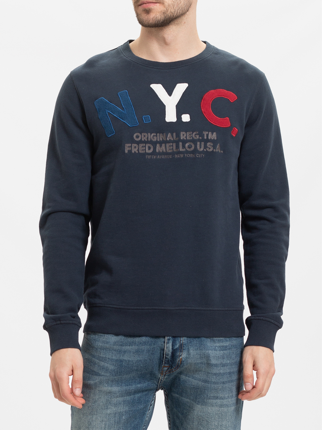 Світшот Fred Mello модель FM20W09FG_BLUE Світшот Fred Mello модель FM20W09FG_BLUE Фото