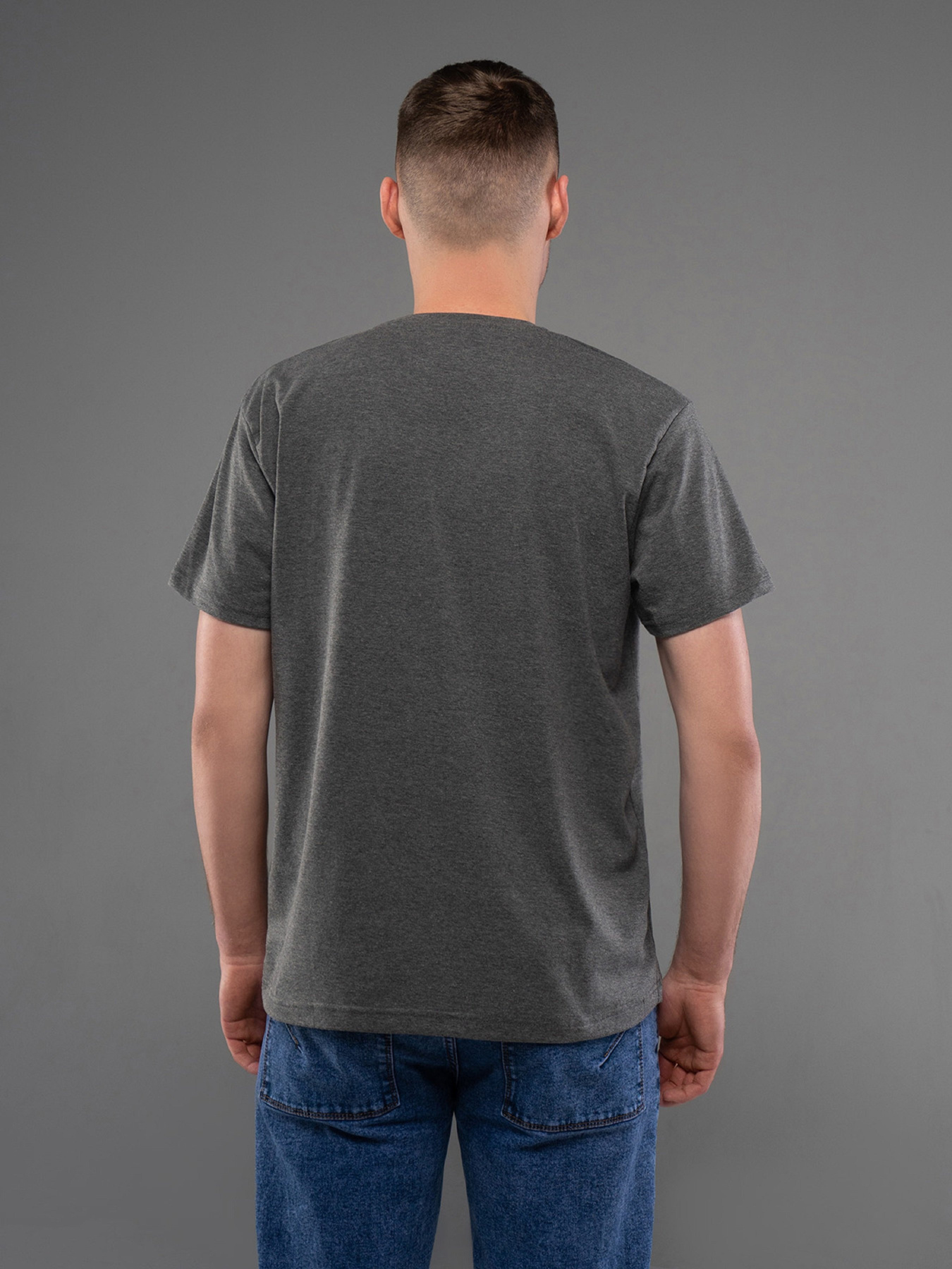 Футболка ISSA Plus модель GN4-161_темно_серый Футболка ISSA Plus модель GN4-161_темно_серый Фото