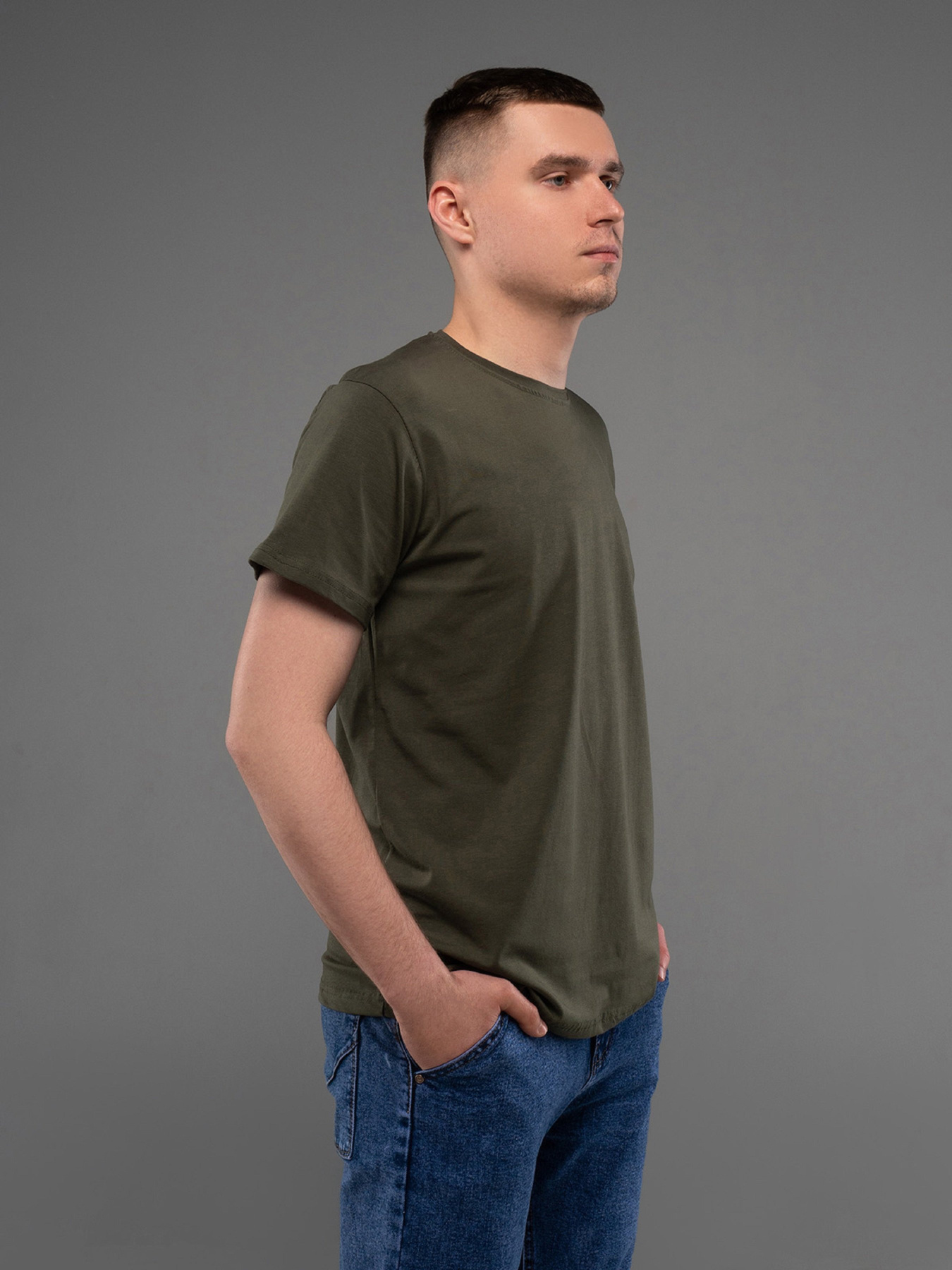 Футболка ISSA Plus модель GN4-161_хаки Фото