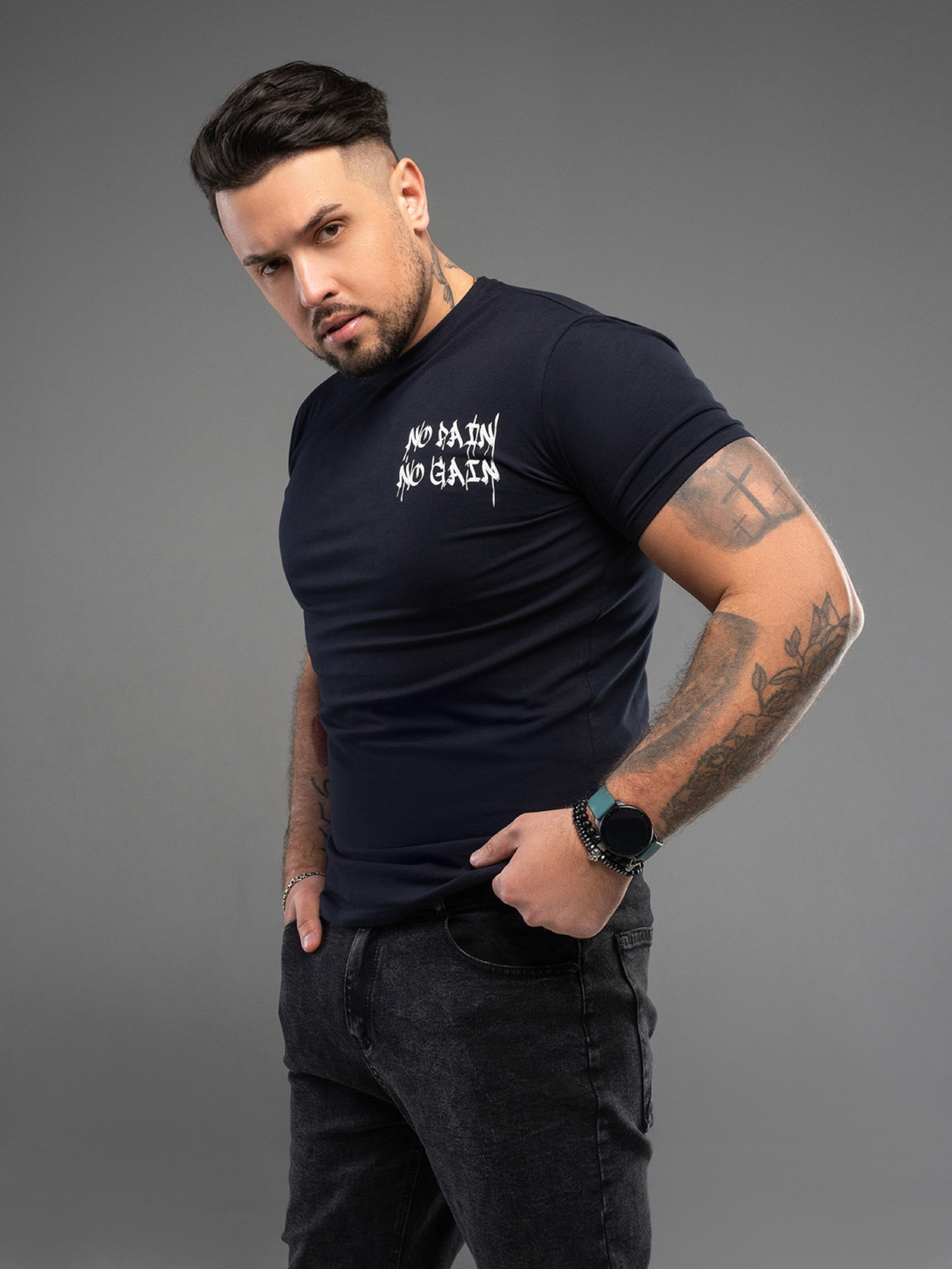 Футболка ISSA Plus модель GN4-164_темно_синий Фото