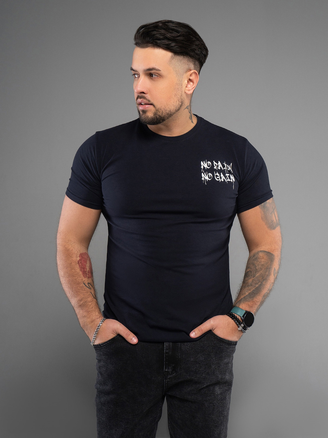 Футболка ISSA Plus модель GN4-164_темно_синий Фото