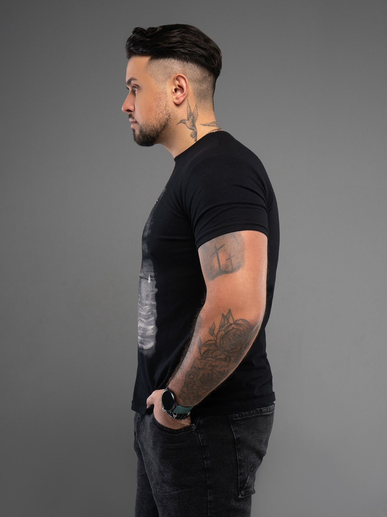 Футболка ISSA Plus модель GN4-165_черный Футболка ISSA Plus модель GN4-165_черный Фото