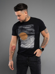 Футболка ISSA Plus модель GN4-165_черный Футболка ISSA Plus модель GN4-165_черный Фото