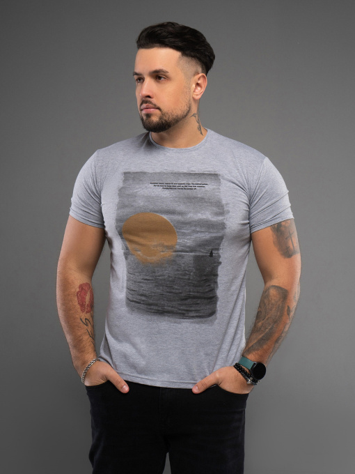 Футболка ISSA Plus модель GN4-165_серый Футболка ISSA Plus модель GN4-165_серый Фото