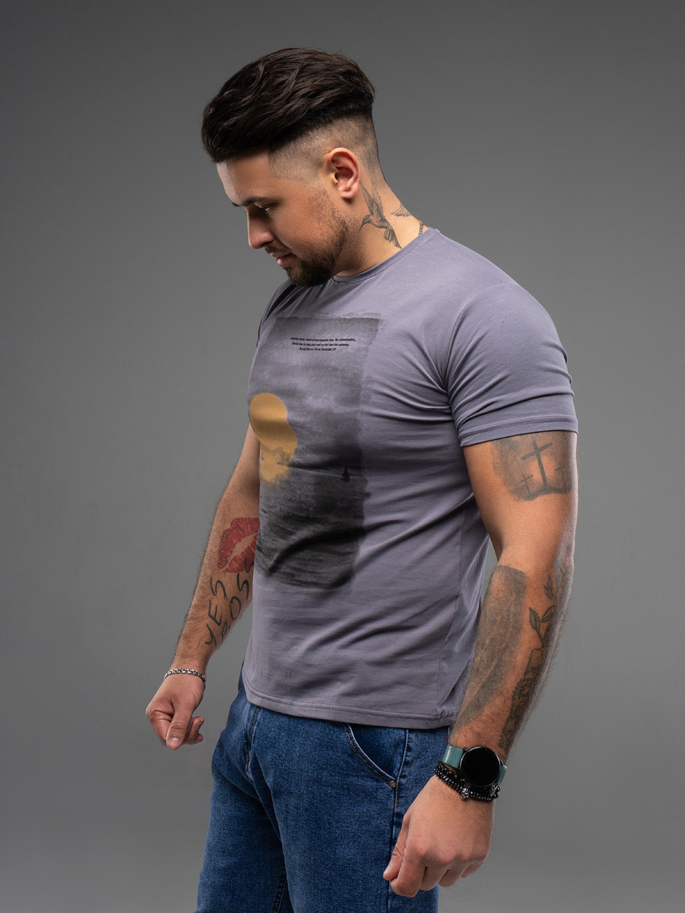 Футболка ISSA Plus модель GN4-165_темно_серый Фото