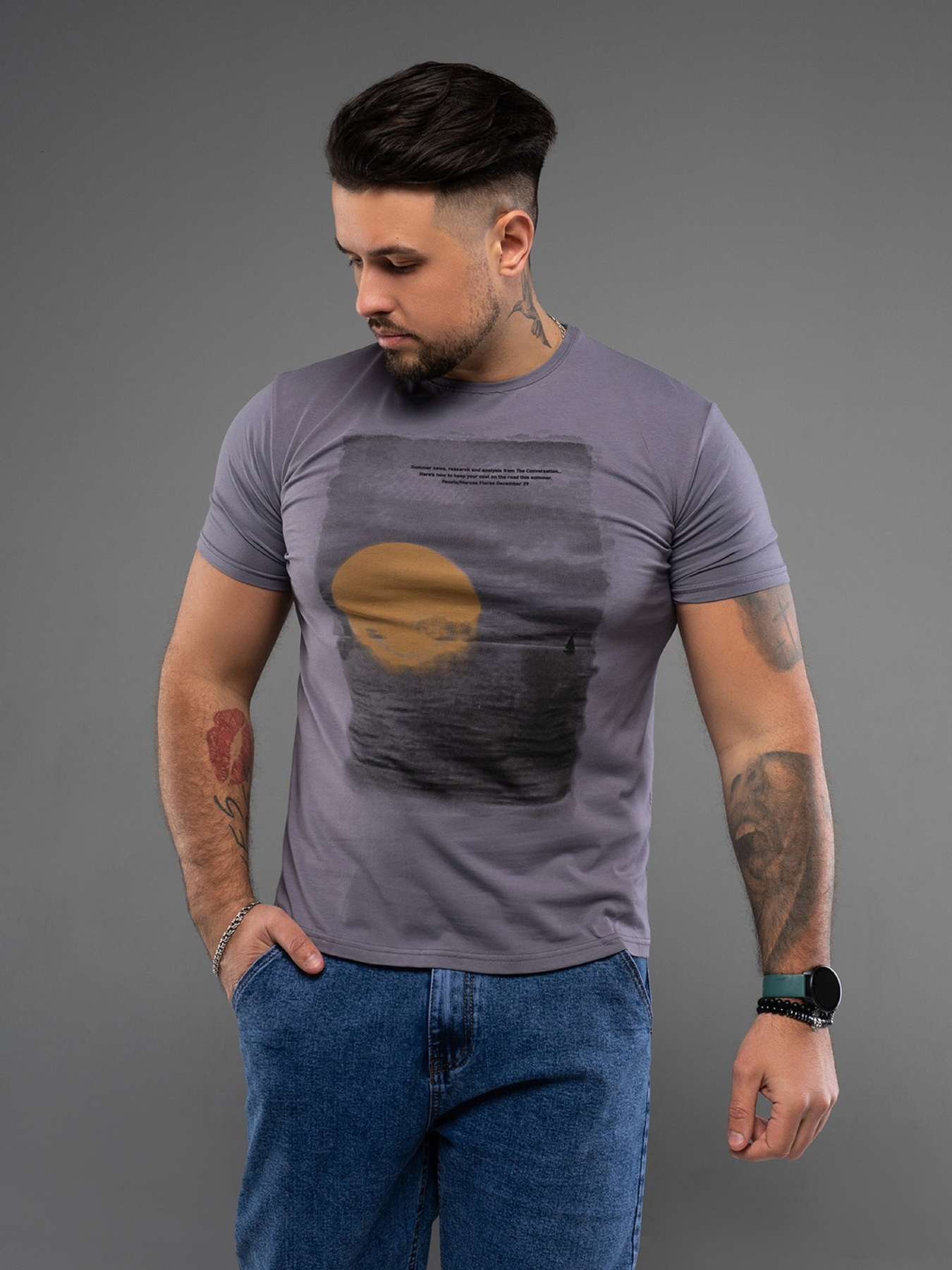 Футболка ISSA Plus модель GN4-165_темно_серый Фото