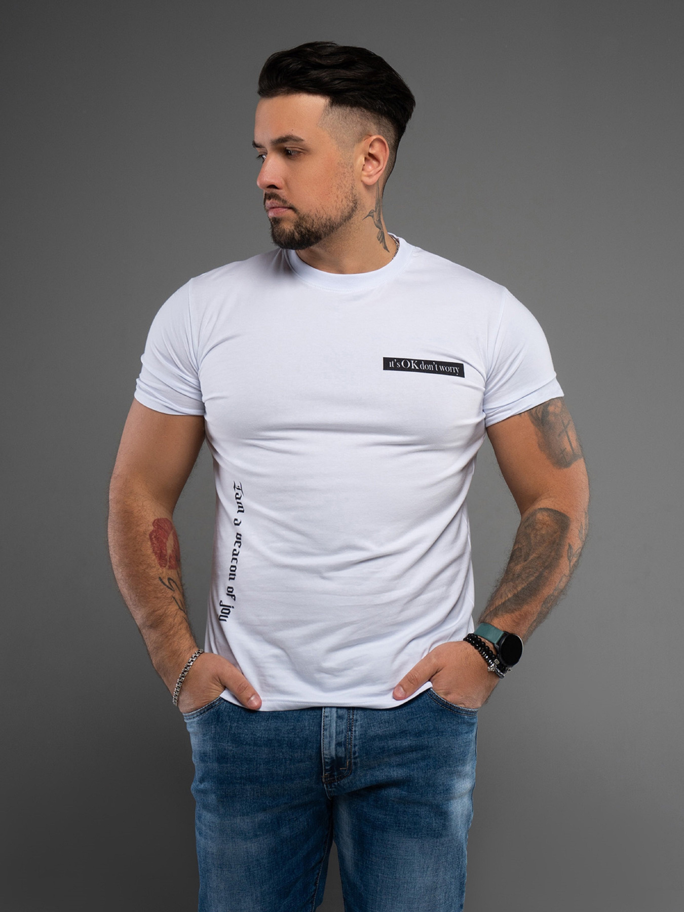 Футболка ISSA Plus модель GN4-166_белый Фото