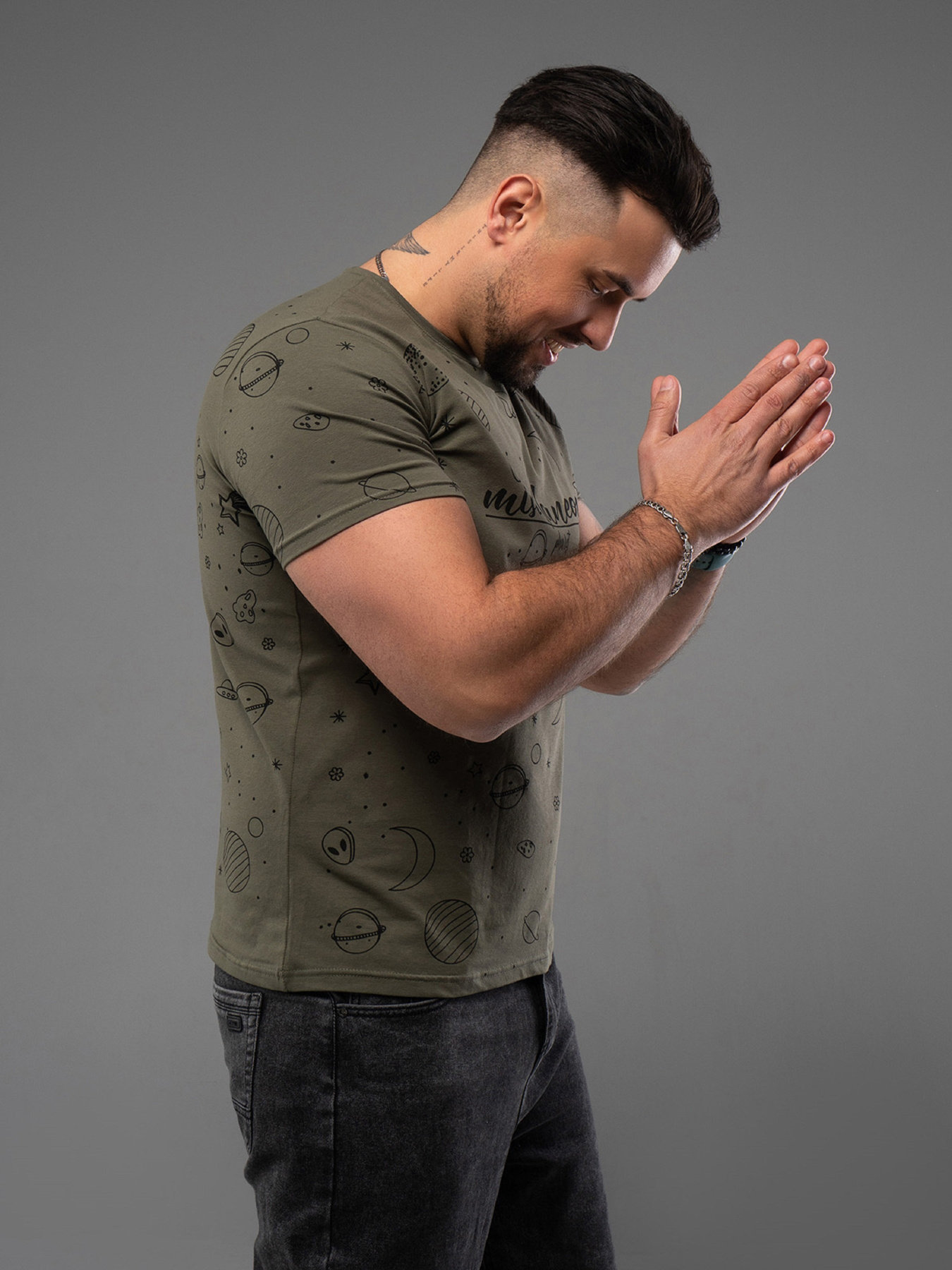 Футболка ISSA Plus модель GN4-167_хаки Фото