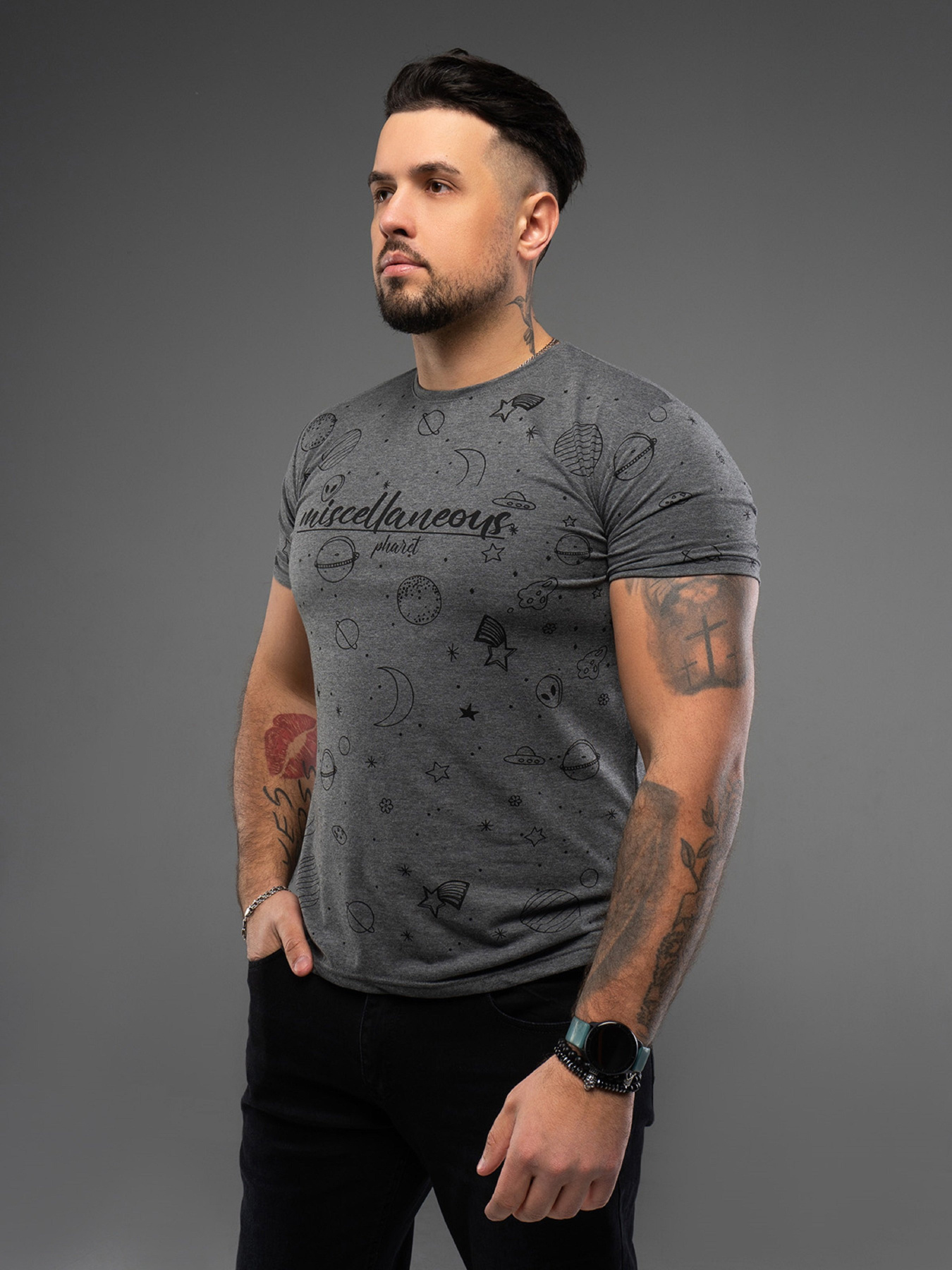 Футболка ISSA Plus модель GN4-167_темно_серый Фото