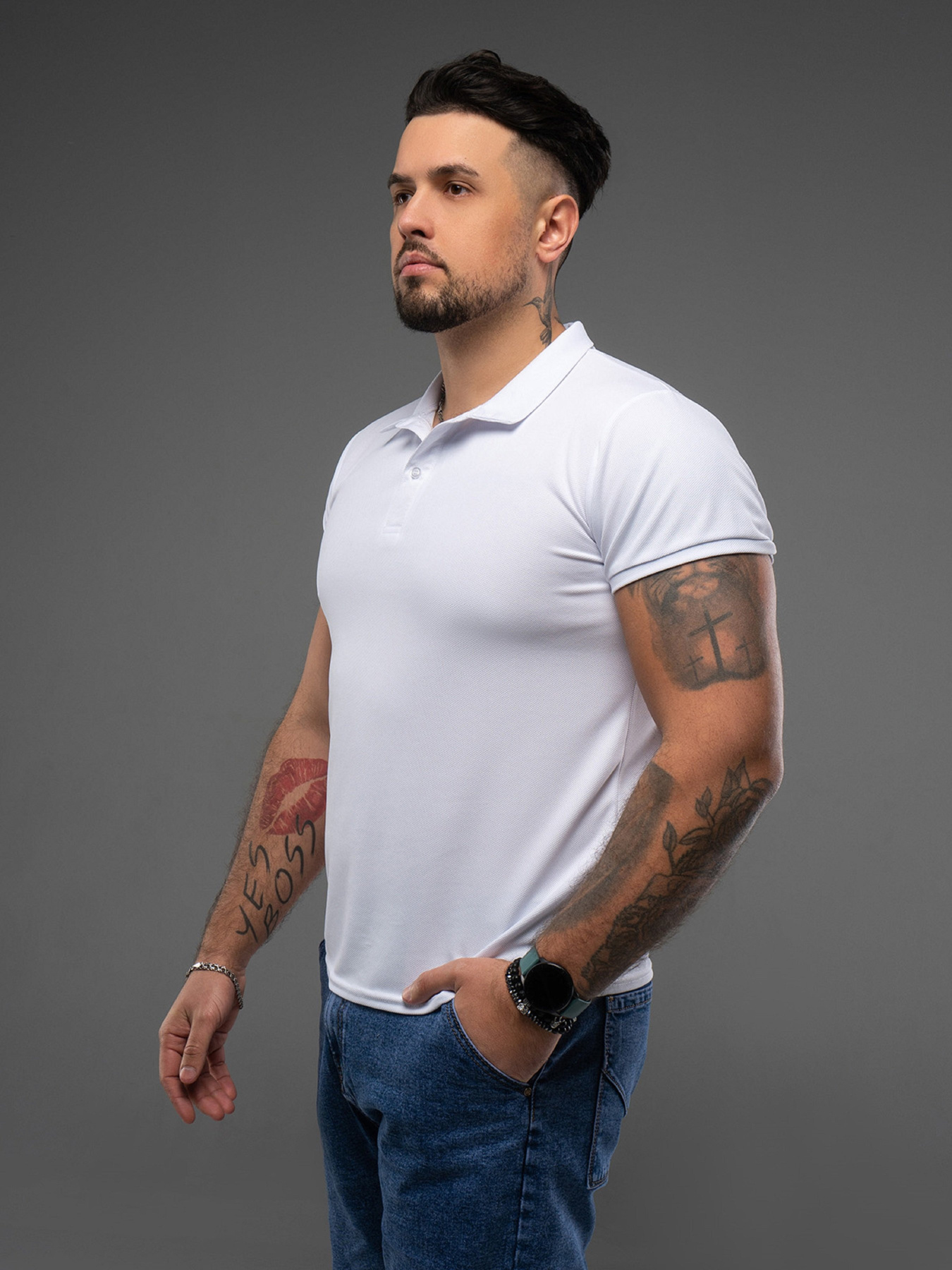 Поло ISSA Plus модель GN-536_белый Фото