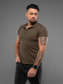 Поло ISSA Plus модель GN-536_коричневый Фото