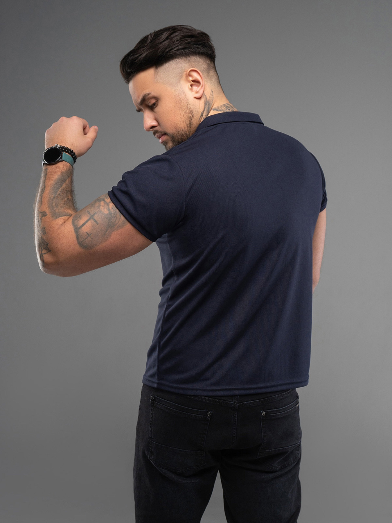 Поло ISSA Plus модель GN-536_синий Фото