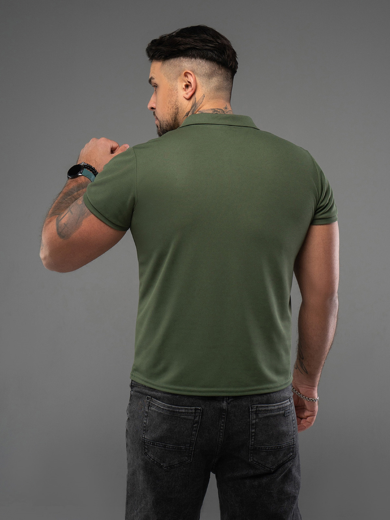 Поло ISSA Plus модель GN-536_хаки Фото