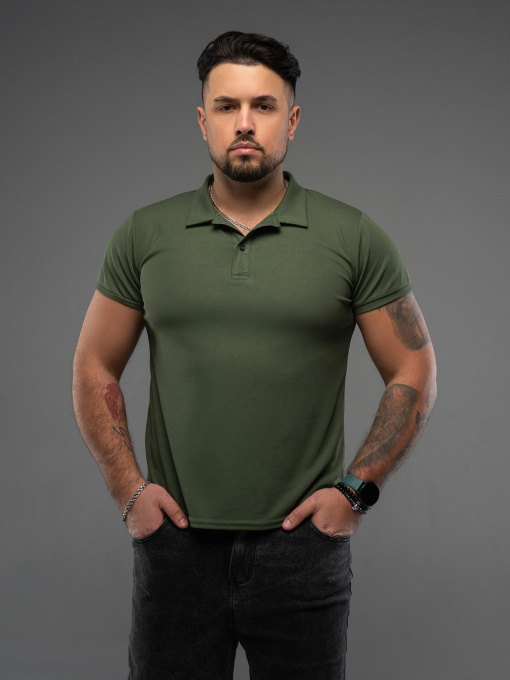 Поло ISSA Plus модель GN-536_хаки Фото