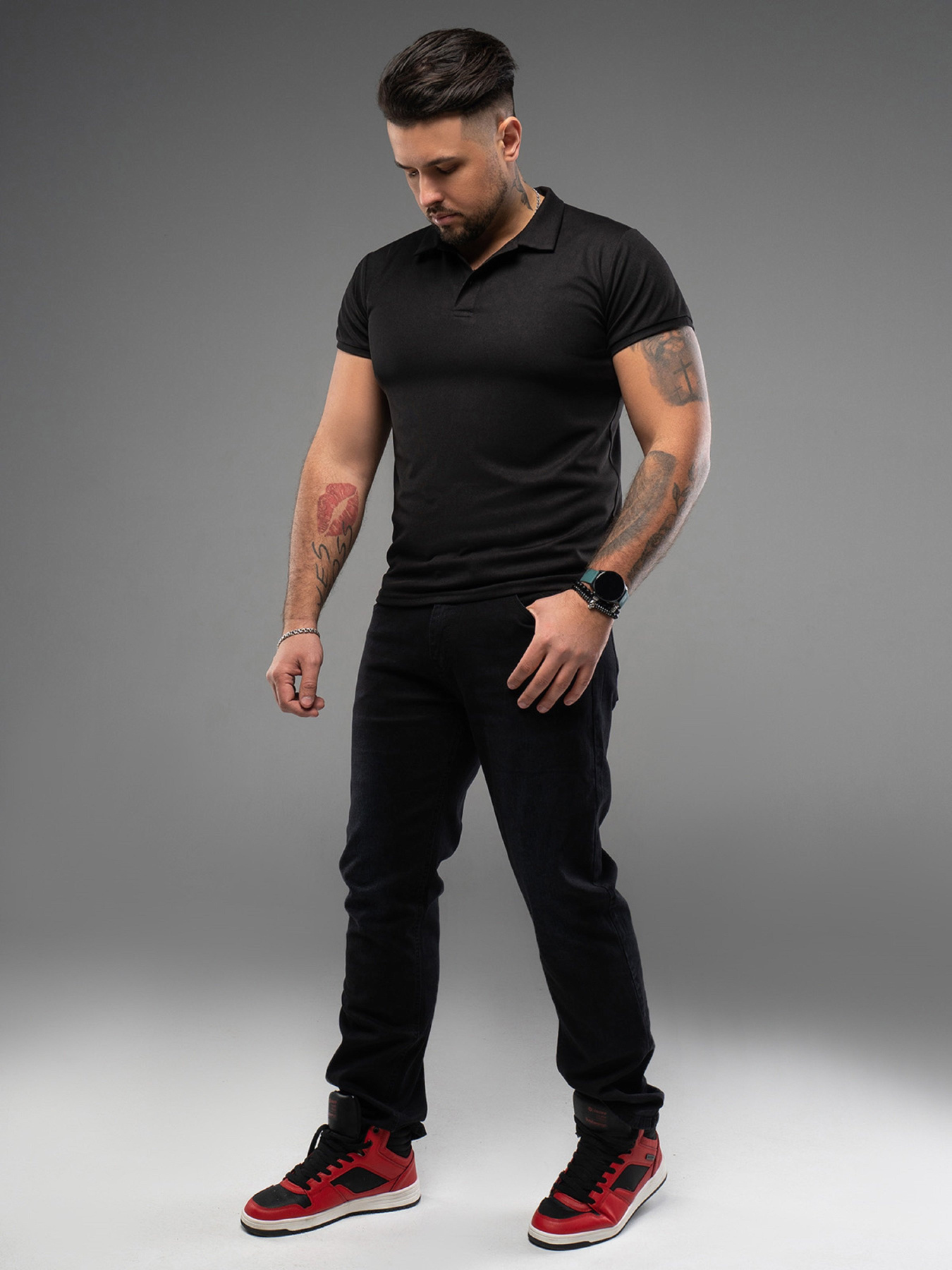 Поло ISSA Plus модель GN-536_черный Фото