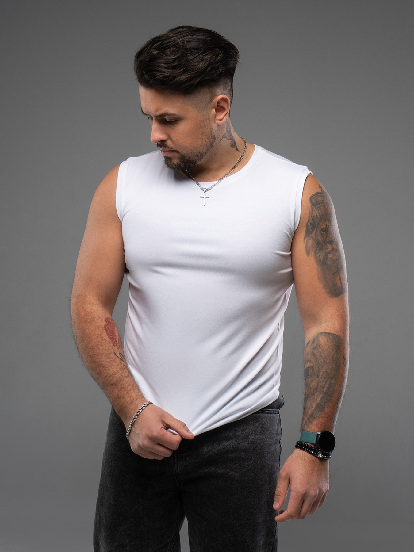 Майка ISSA Plus модель GN-537_белый Фото