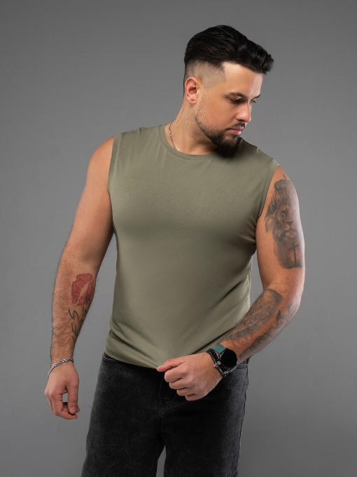 Майка ISSA Plus модель GN-537_хаки Фото