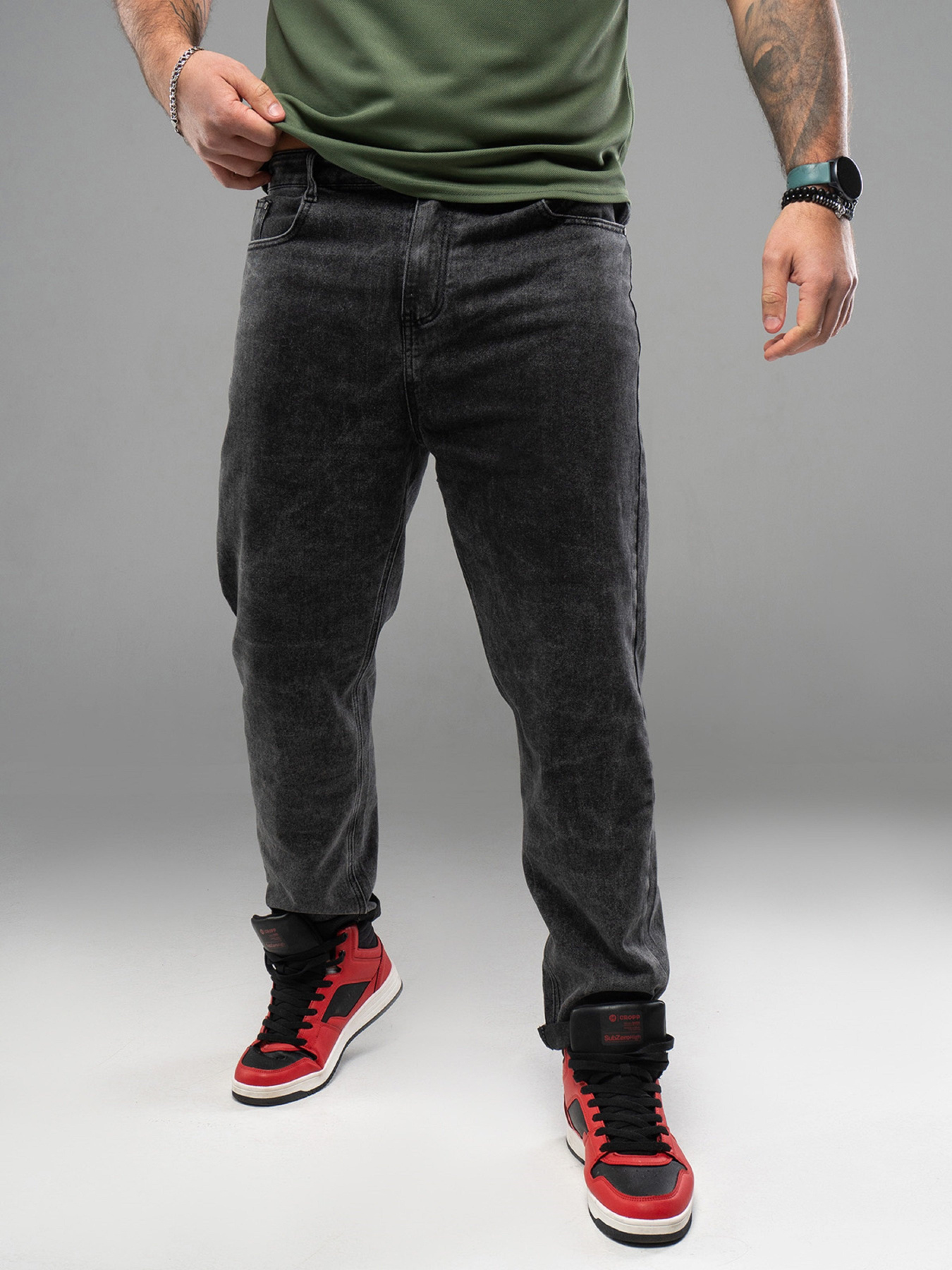 Прямі джинси ISSA Plus модель GN4-168_серый Фото