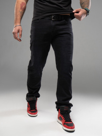 Прямі джинси ISSA Plus модель GN4-171_черный Прямі джинси ISSA Plus модель GN4-171_черный Фото