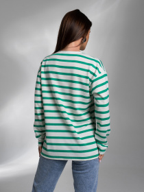 Лонгслив ISSA Plus модель 14584_белый_зеленый Фото