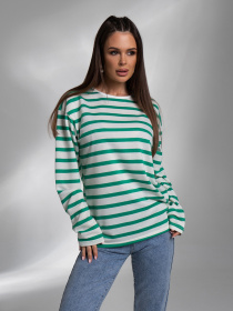 Лонгслив ISSA Plus модель 14584_белый_зеленый Фото