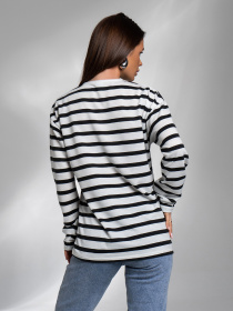 Лонгслів ISSA Plus модель 14584_белый_черный Фото