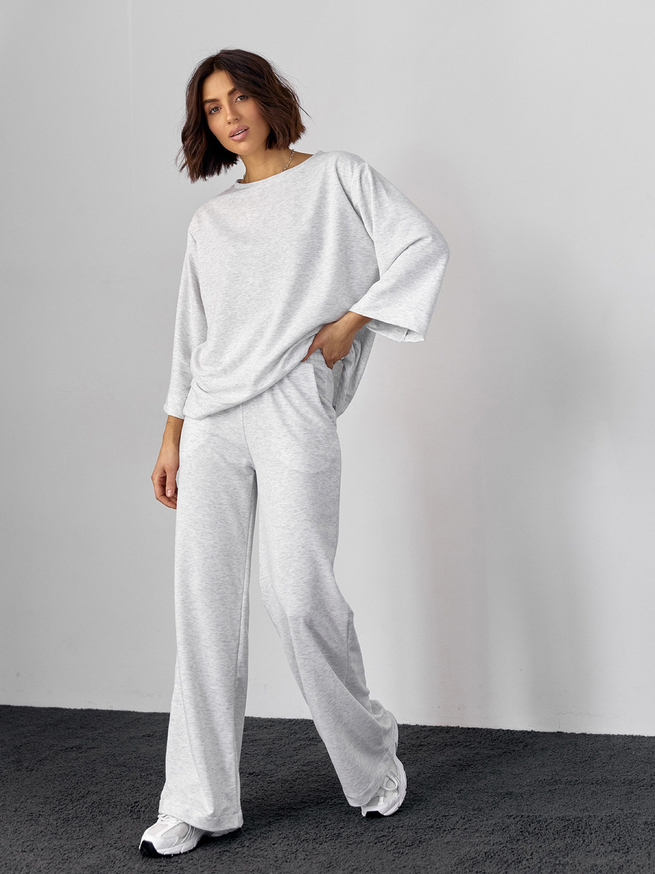 Костюм ISSA Plus модель 14586_светло_серый Фото