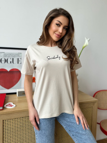 Футболка ISSA Plus модель WN20-603_светло_бежевый Фото