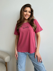 Футболка ISSA Plus модель WN20-603_темно_розовый Футболка ISSA Plus модель WN20-603_темно_розовый Фото