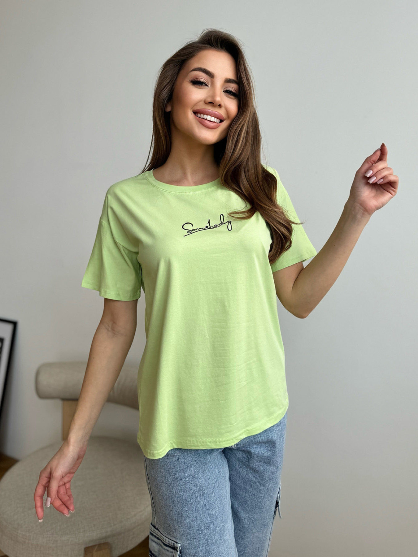 Футболка ISSA Plus модель WN20-603_салатовый Фото