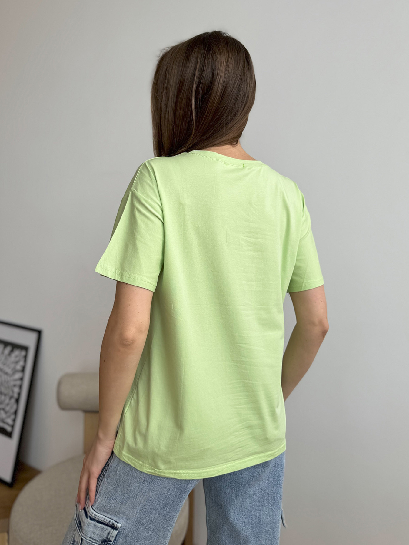 Футболка ISSA Plus модель WN20-603_салатовый Футболка ISSA Plus модель WN20-603_салатовый Фото