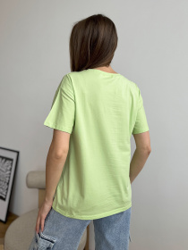 Футболка ISSA Plus модель WN20-603_салатовый Футболка ISSA Plus модель WN20-603_салатовый Фото