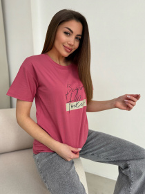 Футболка ISSA Plus модель WN20-604_темно_розовый Фото
