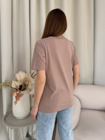 Футболка ISSA Plus модель WN20-604_темно_бежевый Фото