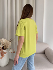 Футболка ISSA Plus модель WN20-604_салатовый Футболка ISSA Plus модель WN20-604_салатовый Фото