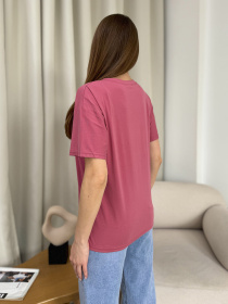 Футболка ISSA Plus модель WN20-605_темно_розовый Футболка ISSA Plus модель WN20-605_темно_розовый Фото