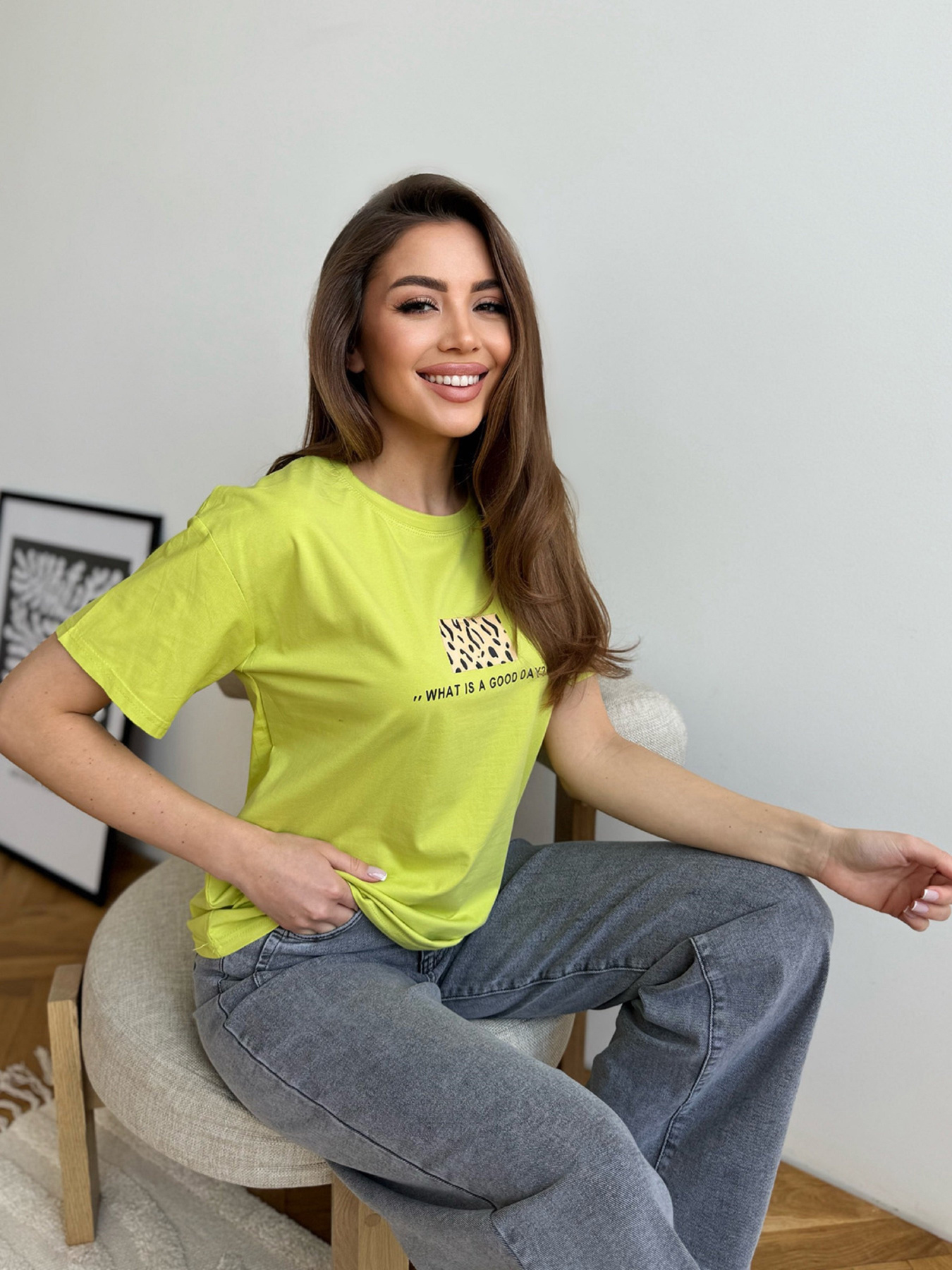 Футболка ISSA Plus модель WN20-605_салатовый Футболка ISSA Plus модель WN20-605_салатовый Фото