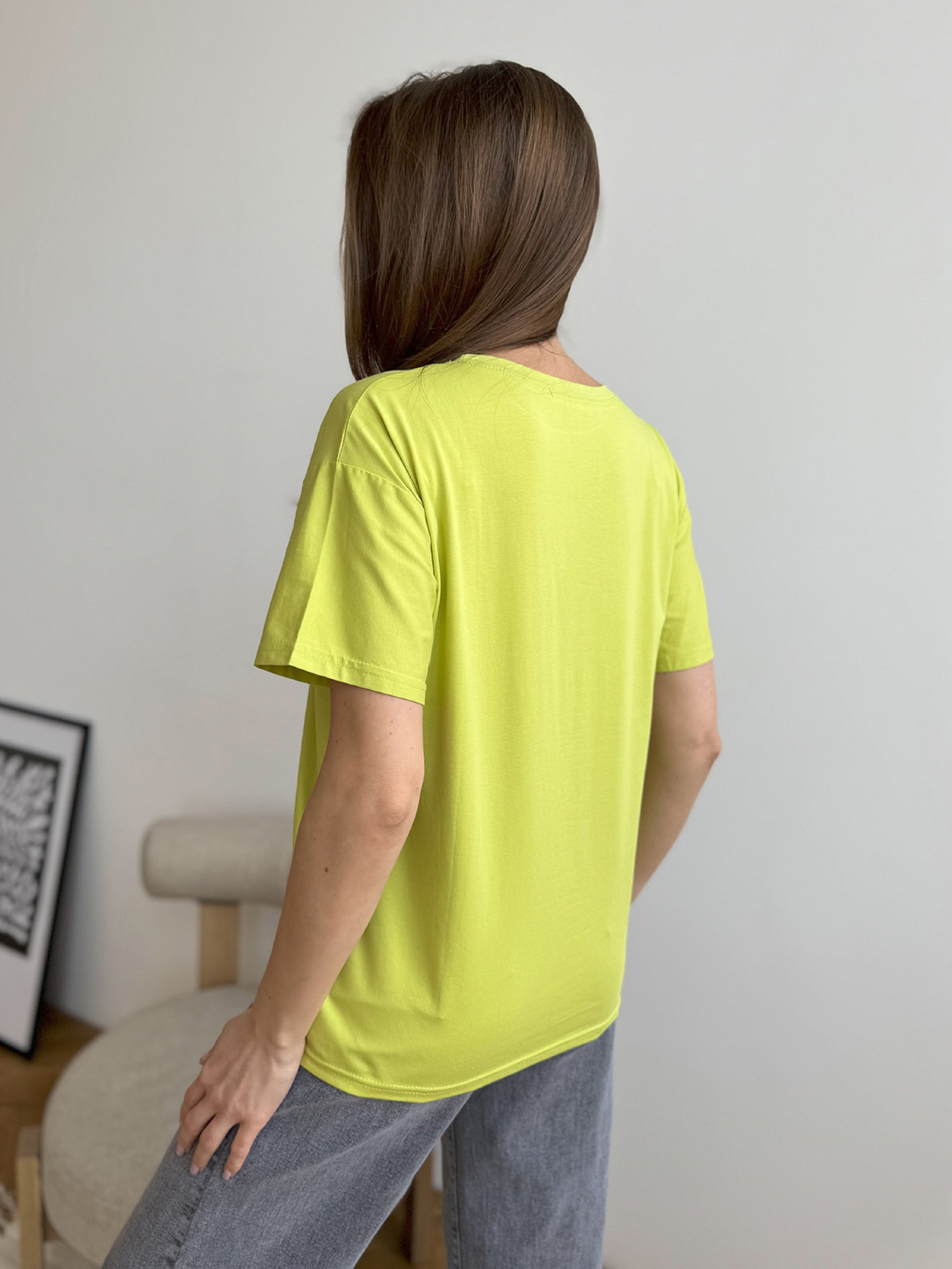 Футболка ISSA Plus модель WN20-605_салатовый Футболка ISSA Plus модель WN20-605_салатовый Фото