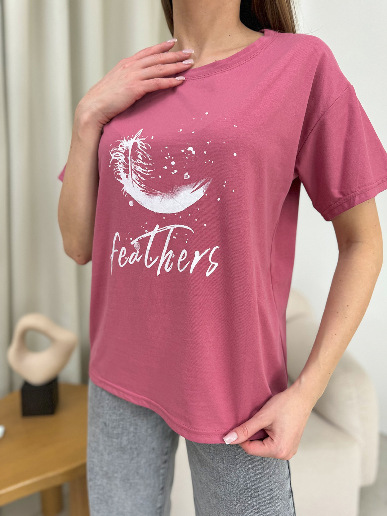 Футболка ISSA Plus модель WN20-606_темно_розовый Фото