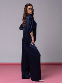 Повседневный костюм ISSA Plus модель 14601_темно_синий Повседневный костюм ISSA Plus модель 14601_темно_синий Фото