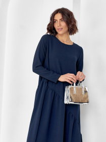 Сукня міді ISSA Plus модель 14454_темно_синий Фото