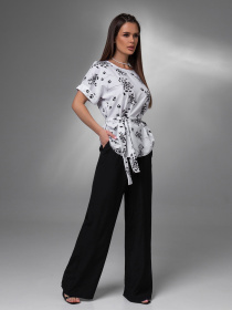 Костюм ISSA Plus модель SA-519_черный_белый Фото