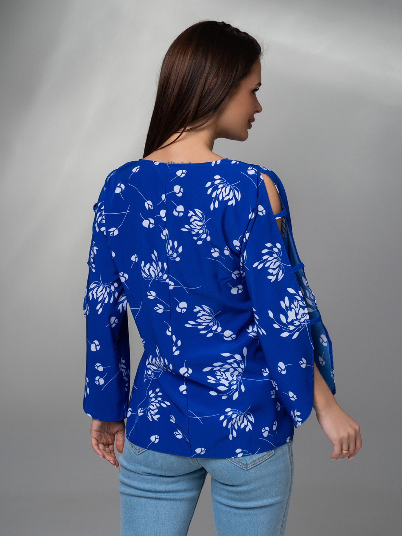 Блуза ISSA Plus модель SA-525_электрик Фото