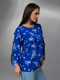 Блуза ISSA Plus модель SA-525_электрик Фото