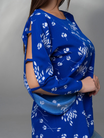 Блуза ISSA Plus модель SA-525_электрик Фото