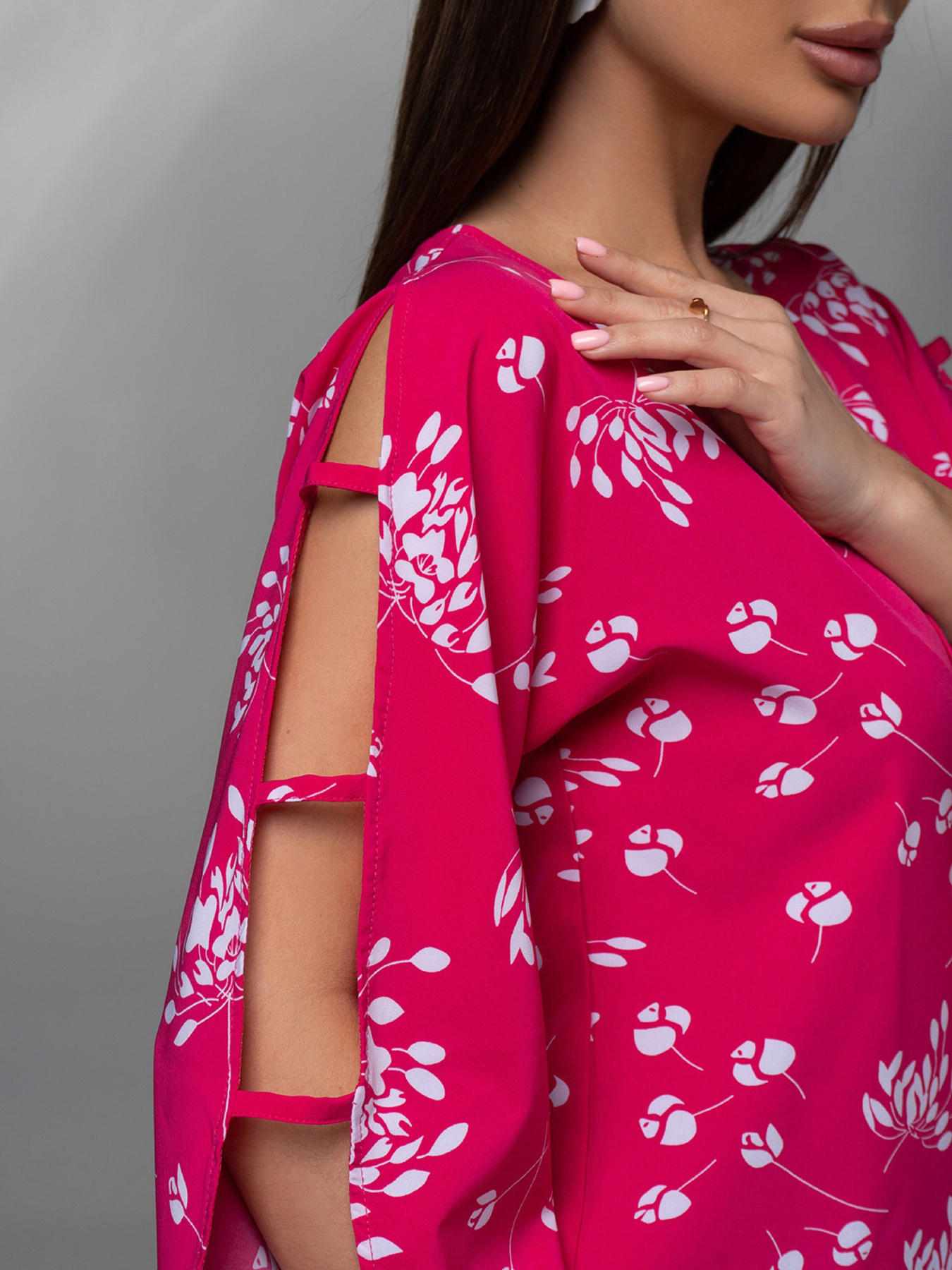 Блуза ISSA Plus модель SA-525_малиновый Фото