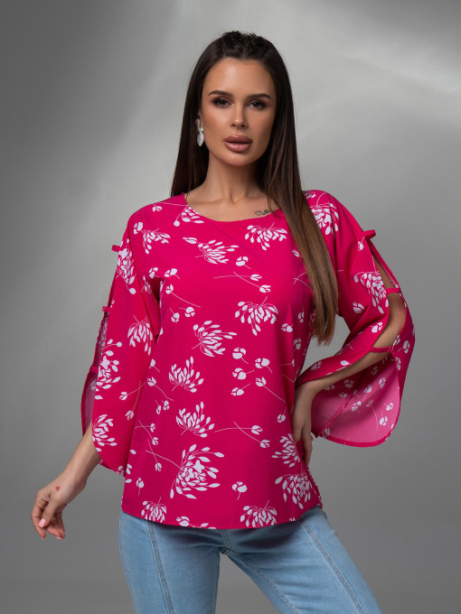 Блуза ISSA Plus модель SA-525_малиновый Фото