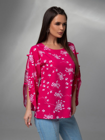 Блуза ISSA Plus модель SA-525_малиновый Фото